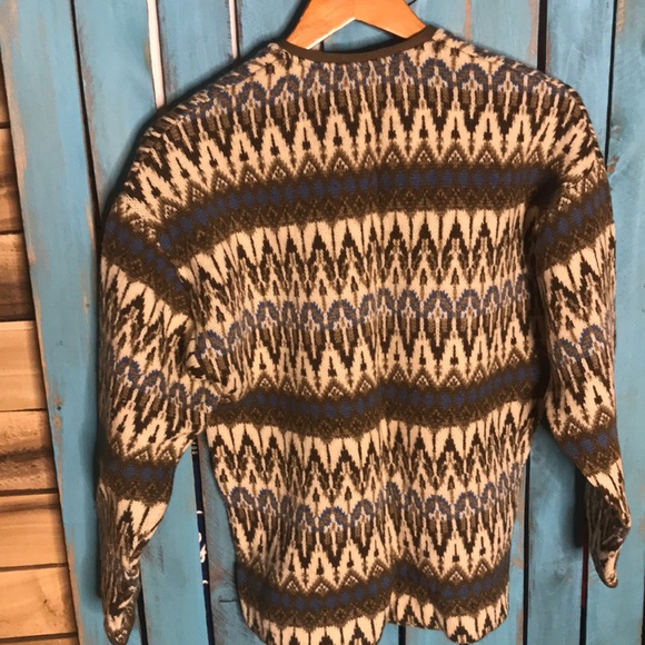 Vintage Jersey Modeller Hans Heitsch Icelandic wool v neck sweater Large 44 - Picture 5 of 6